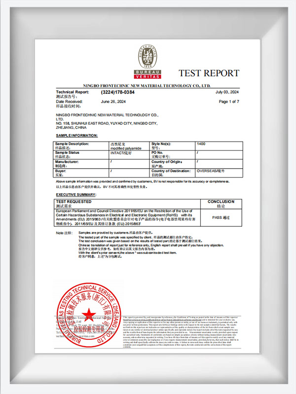 تقرير اختبار سلسلة 1000 BK